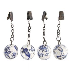Set 4 greutăți din ceramică cu cleme pentru șervețele / documente Esschert Design Garden