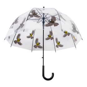 Umbrelă transparentă Esschert Design Birds, ⌀ 80,8 cm