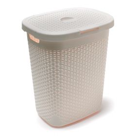 Coș de rufe Addis Rattan Hamper Calico, crem