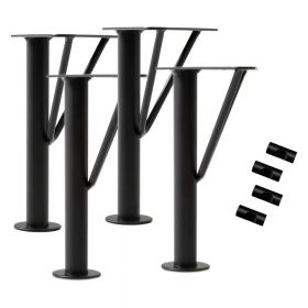 Picioare mobilier de rezervă negre din metal 4 buc Z Cube - Tenzo