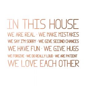 Autocolant din vinilin pentru perete Really Nice Things This House