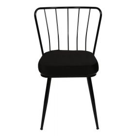 Scaune de dining negre 2 buc. din metal Yildiz – Kalune Design