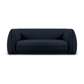 Canapea albastru-închis cu tapițerie din catifea 190 cm Lando – Micadoni Home