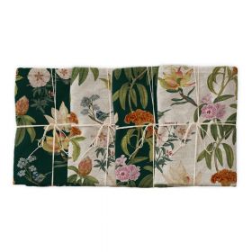 Set de 4 șervețele din in Madre Selva Jara, 43 x 43 cm