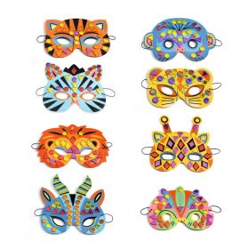 Set DIY 8 măști animale Djeco Jungle