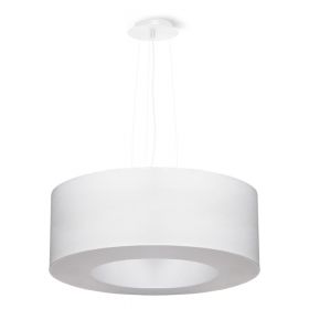 Lustră albă cu abajur textil ø 50 cm Galata – Nice Lamps