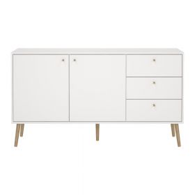 Comodă albă joasă 149x82 cm Bodo – Tvilum