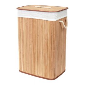 Coș de rufe în culoare naturală din bambus 78 l Bamboo – Compactor