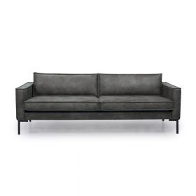 Canapea gri din imitație de piele 216 cm Rate - Scandic