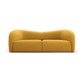 Canapea galben-muștar cu tapițerie din catifea 197 cm Santi – Interieurs 86