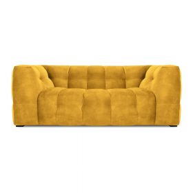 Canapea cu tapițerie din catifea Windsor & Co Sofas Vesta, 208 cm, galben