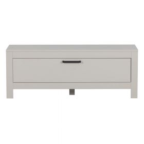 Comodă TV gri deschis din lemn de pin 120x45 cm Bonk – Basiclabel