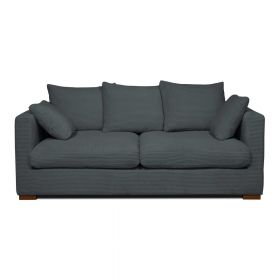 Canapea gri cu tapițerie din catifea reiată 175 cm Comfy – Scandic