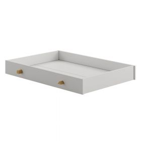Sertar pentru sub pat de copii 70x140 cm gri deschis Cube - Pinio