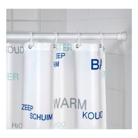 Bară telescopică pentru perdea duș Wenko, ø 2,8 cm; lungime 110 - 245 cm, alb
