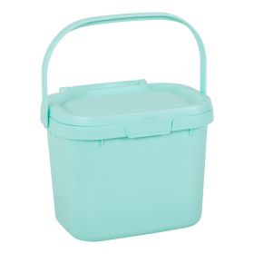 Recipient pentru deșeuri compostabile cu capac Addis, 24,5 x 18,5 x 19 cm, albastru deschis