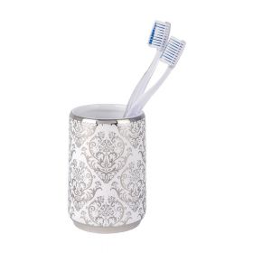 Pahar pentru periuțe Wenko Barock, gri-alb