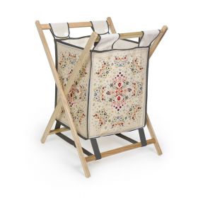 Coș de rufe din material textil 50 l Flowers Tapestry – Madre Selva