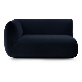 Modul pentru canapea albastru închis cu tapițerie din catifea reiată (cu colț pe partea stângă ) Lecomte – Bobochic Paris