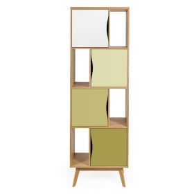 Bibliotecă Woodman Avon Narrow Olive, verde