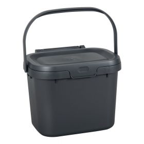 Recipient pentru deșeuri compostabile cu capac Addis, 24,5 x 18,5 x 19 cm, gri închis