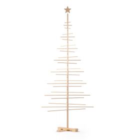 Brad de Crăciun din lemn Nature Home, înălțime 240 cm