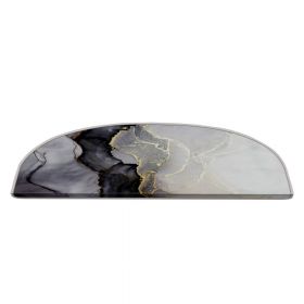 Covorașe pentru scări negre-albe 16 buc. 20x65 cm Golden Marble – Vitaus