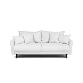 Canapea albă extensibilă 215 cm Bjork – Bonami Selection