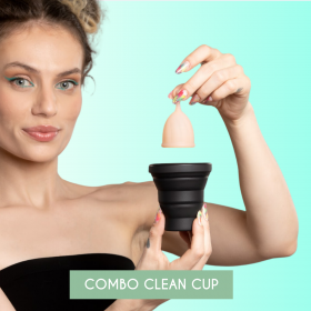 Combo Clean Cup - Sterilizator si Cupa menstruala Powder Verde A