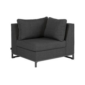 Modul de canapea de grădină negru (colț variabil) Rhodos – Exotan