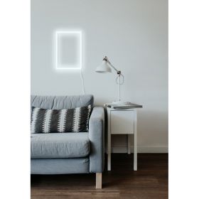 Decorațiune luminoasă de perete Candy Shock Rectangle, 30 x 40 cm, alb