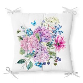 Pernă pentru scaun cu amestec de bumbac Minimalist Cushion Covers Bouquet, 40 x 40 cm