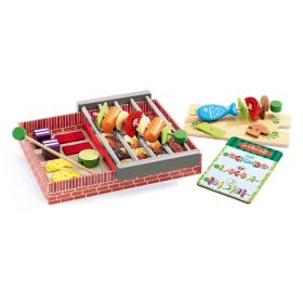 Set grătar cu accesorii din lemn pentru copii Djeco Joe și Max
