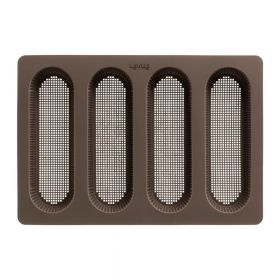 Formă din silicon cu 4 locuri de copt baghete Lékué, maro