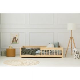 Pat pentru copii în culoare naturală din lemn de pin 70x140 cm Mila CPW – Adeko