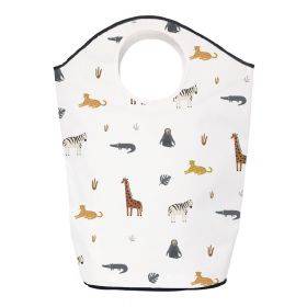 Coș de jucării pentru copii alb din material textil 57x26x70 cm Safari Animals – Butter Kings