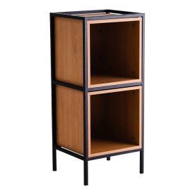 Bibliotecă neagră cu aspect de stejar 45x102 cm Skap - CustomForm