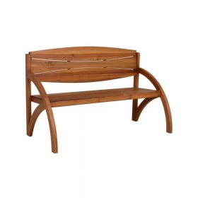 Bancă de grădină maro din lemn masiv Hadia – Garden Pleasure