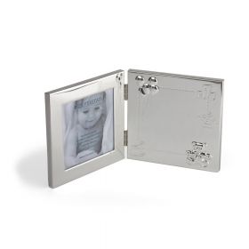 Ramă foto argintie de sine stătătoare/de suspendat din metal 17x22 cm Happy Baby – Zilverstad