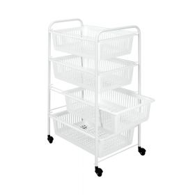 Raft mobil cu 4 coșuri Metaltex India, lungime 35 cm