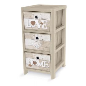 Etajeră de baie bej 37,5x64 cm Shabby – Domopak