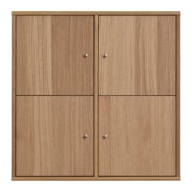Bibliotecă în culoare naturală cu aspect de lemn de stejar suspendată 70x70 cm Mistral – Hammel Furniture
