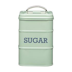 Cutie metalică pentru zahăr Kitchen Craft Nostalgia, verde, înălțime 17 cm