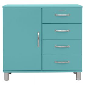 Comodă joasă turcoaz 98x92 cm Malibu - Tenzo