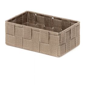 Organizator pentru baie Compactor Stan, 18 x 12 cm, maro deschis