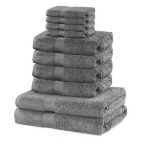 Set 10 prosoape DecoKing Marina Silver, gri