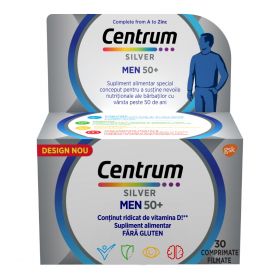 Centrum Silver 50+ pentru barbati, 30 comprimate, GSK