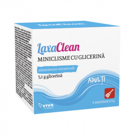 Microclisme cu glicerina pentru adulti LaxaClean, 6 bucati, Viva Pharma