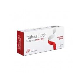 Calciu lactic 500mg, 20 comprimate, Labormed