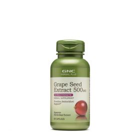 Extract din seminte de struguri 500mg Herbal Plus, 60 capsule, GNC